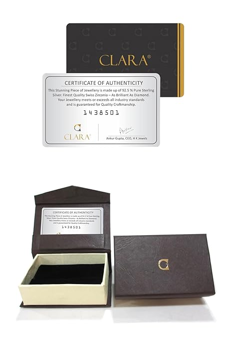 Clara 925 Sterling Silver Swirl Pendant Earrings Chain Necklace Jewellery Set | Platinum Plated, Swiss Zirconia | Modern Gift for Women and Girls - Image 6